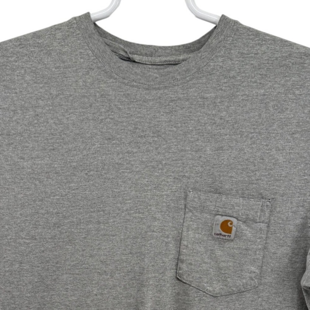 Carhartt K87 Mens Heather Gray Short Sleeve Workwear Pocket T-Shirt L Large